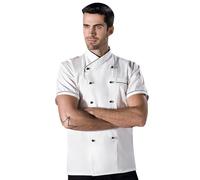 Generisch White Shirts Men's Long Sleeve Chef Jacket for Men and Women Chef Jacket for Restaurant and Kitchen Shirt Leopard Men, White, M