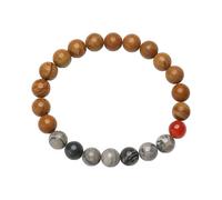 Generisch White Silicone Bracelet Star Bracelet Eight Planets Natural Stone Bracelet Unisex Beaded Bracelet, 8 mm Natural Stone Tooth Fitness Bracelet, one size, Artificial Crystal, No Gemstone
