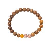 Generisch White Silicone Bracelet Star Bracelet Eight Planets Natural Stone Bracelet Unisex Beaded Bracelet, 8 mm Natural Stone Tooth Fitness Bracelet, one size, Artificial Crystal, No Gemstone