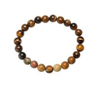 Generisch White Silicone Bracelet Star Bracelet Eight Planets Natural Stone Bracelet Unisex Beaded Bracelet, 8 mm Natural Stone Tooth Fitness Bracelet, one size, Artificial Crystal, No Gemstone