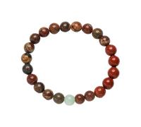 Generisch White Silicone Bracelet Star Bracelet Eight Planets Natural Stone Bracelet Unisex Beaded Bracelet, 8 mm Natural Stone Tooth Fitness Bracelet, one size, Artificial Crystal, No Gemstone