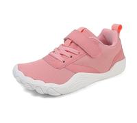 Generisch Wide barefoot five-toe children's trainers with soft sole for natural walking, optimal everyday life, pink, 2 UK