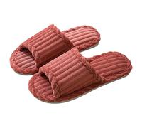 Generisch Wide Open Toe House Slippers Indoor Outdoor Unisex - Non-Slip Household Shoes Plain Mules Felt Slippers Comfortable Couples Slippers Casual Shoes Elegant Leisure Sandals Floor Shoes, Red