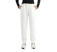 Generisch Wide Trousers Boys Solid Trousers for Boys Girls Jogging Bottoms with Pockets Warm Children's Trousers Casual Trousers Iron-On Boy Set, White, 6-7 Years