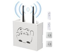 Generisch WiFi Router Storage Box, Router Storage Holder, Hollow Fortune Cat Router Hider Box | Space Saving WiFi Box, Cute Router Organiser Box for Home, Living Room