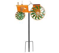 Generisch Wind Spinner for the Yard Metal Tractor with Rotating Wheels