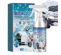 Generisch Windscreen De-Icer, 60 ml De-Icing Liquid for Vehicles, Ice Melt Spray for Car Glass, for Trucks, Motorhomes, SUVs, Saloons, Drivers, Travellers, Winter, Travel, Daily Work