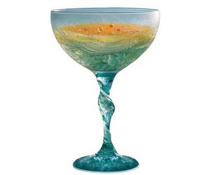 Generisch Wine Glasses, Glassware with Sea Wave Pattern, Cocktail Glasses for the Bar, For Use in the Home at Family Celebrations in the Dining Room at Banquets as well as Women and