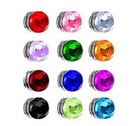Generisch Wine Pendants - Pack of 12 Crystal Magnetic Pendants, Markers for Stemless Glasses | For Christmas, Valentine's Day, Party, Champagne, Decoration