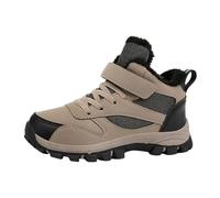 Generisch Winter Ankle Boots Winter Trainers Basic Collection for Everyday Leisure Outdoor Climbing Shoes Lightweight Warming Children's Shoes, khaki, 4 UK Child