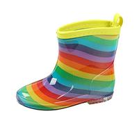 Generisch Winter boots 35, rain boots, short rain boots for, easy to put on, lightweight girls boots, yellow, 8.5 UK