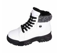 Generisch Winter boots for women with insulated lacing for optimal warmth, robust all-weather traction in cold temperatures, White, 7 UK