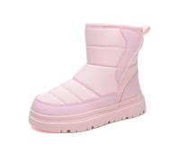 Generisch Winter Boots Girls Boots Kids Boots Snow Boots Winter Shoes Warm Lined Non-Slip Ankle Boots Thickened Slip Boots Flat Waterproof Girls Boots Everyday, pink, 6 UK Child
