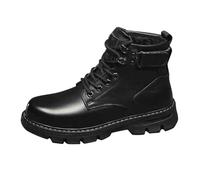 Generisch Winter Boots Men's Half Height Winter Shoes Plus Velvet Ankle Boots - Platform Boots Warm Lined Over Mountain Boots Thick Soles Padded Insole Snow Boots