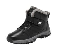 Generisch Winter Boots Men's Warm Lined Outdoor Waterproof Winter Shoes Men's Non-Slip Trekking Hiking Shoes Snow Boots Orthoboots Pro Ergonomic Hiking Boots Thermal Ankle Boots, black, 11 UK