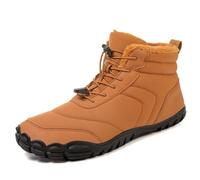 Generisch Winter Boots Men's Winter Cotton Shoes with Thick Sole for Men Women Comfortable Warm Snow Boots Padded Thickened Casual Cotton Shoes, brown, 9 UK