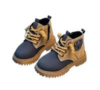 Generisch Winter British Fashion Double-Sided Boys Short Boots Leather with Side Zip for Cold Season and Everyday Wear