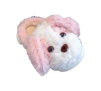 Generisch Winter Cotton Slippers Children Men Women Warm Plush Slippers Soft Comfortable Winter Slippers Winter Slippers with Non-Slip Tread Sole and Cuddly Inner Fur, pink, 11.5 UK Child