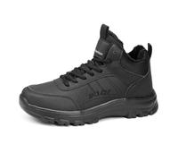 Generisch Winter High-Top Winter Boots for Outdoor Adventures Everyday Use - Padded Lining for Cold Temperatures Comfortable Hiking Men Trainers, black, 9.5 UK