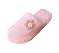Generisch Winter Indoor Outdoor Slippers Small Flower Slippers Non-Slip Deodo Rant Soft Thick Bottom Cotton for Men Women, Light pink, 5 UK