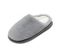 Generisch Winter Men's Visitor Slippers, Warm Cotton Mules for Women, Soft and Comfortable Slippers, Mute Slippers, Winter Slippers, gray, 6 UK