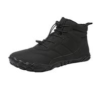 Generisch Winter Outdoor Women's Large Size Snow Boots with Five Toes Thickened Warm Cotton Waterproof Non-Slip High Top, black, 8 UK