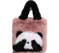 Generisch Winter Panda Fluffy Cute Handbag Shoulder Bag Korean Style Women's Handbag Tactical Belt With Pockets, purple, One Size