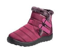 Generisch Winter Platform Women's Boots, Elegant Ankle Boots with Robust Profile for Cold Spells, Snow Days, Perfect Companion in the Frosty Season, Hot Pink, 8 UK