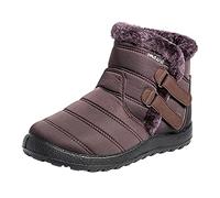 Generisch Winter Platform Women's Boots, Elegant Ankle Boots with Robust Profile for Cold Spells, Snow Days, Perfect Companion in the Frosty Season, coffee, 9 UK