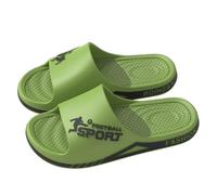 Generisch Winter Shoes for Men Home Non-Slip Breathable Massage Soft Sole Quick-Drying Slippers Comfortable Flat Shoes Men Ankle Boots Black, Green, 7 UK