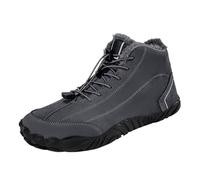 Generisch Winter Shoes Men's Warm Winter Boots Couple Boots Five Finger Cotton Shoes Non-Slip Wear-resistant Pair Hiking Shoes Warm High Top and Boots Outdoor Hiking Shoes Boat, gray, 12.5 UK