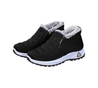 Generisch Winter Shoes Men's Winter Warm Lined Ankle Boots Platform Width H Boots Women's Boots Winter Boots Winter Boots Snow Shoes Thermal Boots Waterproof Snow Boots for Cold Days, black, 4 UK