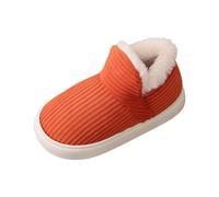 Generisch Winter Slippers Women Men Children Warm Closed Plush Soft Modern Comfortable Elegant Non-Slip Memory Foam Slippers Cuddly Ribbed Slippers with Fur Collar Non-Slip, c or, 10 UK