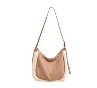 Generisch Winter Suede Blend Shoulder Bag with Fashion Shoulder Bag for Daily Coming to Work and Casual Outings, khaki, Einheitsgröße, Sling Backpacks