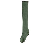 Generisch Winter Thickening, Warm, Mid-Length Over-the-Knee Socks for Women Keep Warm Socks High, Knee, Lightweight Indoor Socks Stockings Women's Glitter, Green, One Size