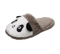 Generisch Winter Warm Slippers Panda Soft Non-Slip Fleece Home Shoes for Indoor Outdoor Use, a, 6 UK