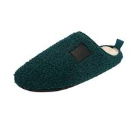 Generisch Winter Women's Slippers Warm Velvet Lined Indoor Slippers with Thick Sole for Couples, Green, 12 UK