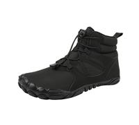 Generisch Winter Women's Snow Boots, Warm Plus Hair Thickening, Non-Slip, Antisprit, Cotton, Outdoor, Mountaineering, Five Finger Shoes, black, 12 UK