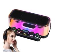 Generisch Wireless Speaker, Portable Mechanical Wireless Speaker with Punk Style, Stereo Sound with RGB Light, Playback, High Volume for Indoor Use on the Go Office
