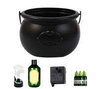 Generisch Witch Cauldron with Fog Machine, Scary Halloween with Floating Bottles, Decorative Witch Cauldron for Indoor and Outdoor Use, Bubbling Cauldron for Party, Garden, Table, Entrance