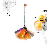Generisch Witch Costume Broom Detailed Hand Decoration