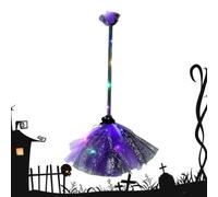 Generisch Witch Costume Broom Hand Held Fantastic LED Light Ornament