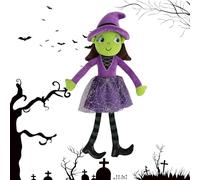 Generisch Witch Dolls, Cuddly Halloween Witch Doll - Cuddly Soft Skin-Friendly Decoration for Home Office Children's Room Girls Living Room Decoration