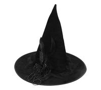 Generisch Witch Hat - Black Hat, Black with Pink | Ideal for Party, BeautifulUnique Style: Enhance Your Halloween Beautiful Appearance: You Will Be During The H