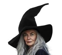 Generisch Witch Hat, Halloween Black Witch Hats, Elegant Witch Hat - Costume Accessory for Men and Women, Wizard Cosplay for Adults, Fashionable Girls Accessory for Halloween Parties in the Garden