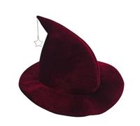 Generisch Witch Hat Wide Brimmed Foldable with Star Pendant for Halloween