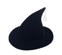 Generisch Witch Hats Wide Brimmed Foldable with Star Pendant for Halloween