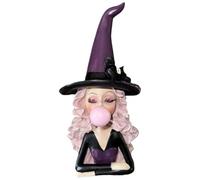 Generisch Witch Statuette | 11.02 Inch Witch Gothic Statue | Resin Statue with Skull and Knot Bubbles a Bubble | Elegant Halloween Decoration for the Library of the Office Bedroom Library