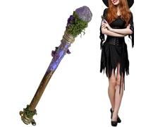 Generisch Witch Wand - Crystal Prop Role Play Accessories | For Cosplay, Pagans, Spiritual Seekers, Meditation, Ritual, Fortune Telling, Holy Space, Altar, Home Decoration, Collectors