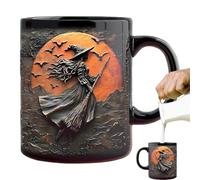 Generisch Witches Tea Cup, 325 ml Tea Mug, Ceramic Breakfast Milk Cup for Relaxation Moments, Personal Collection, Morning Routine, Home, Weekend, Leisure